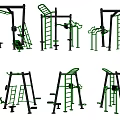Outdoor Playground Equipment With Climbing Frames Ladders Swings And Horizontal Bars