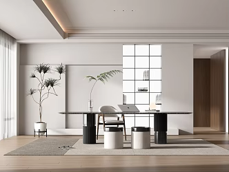 Modern study 3d model