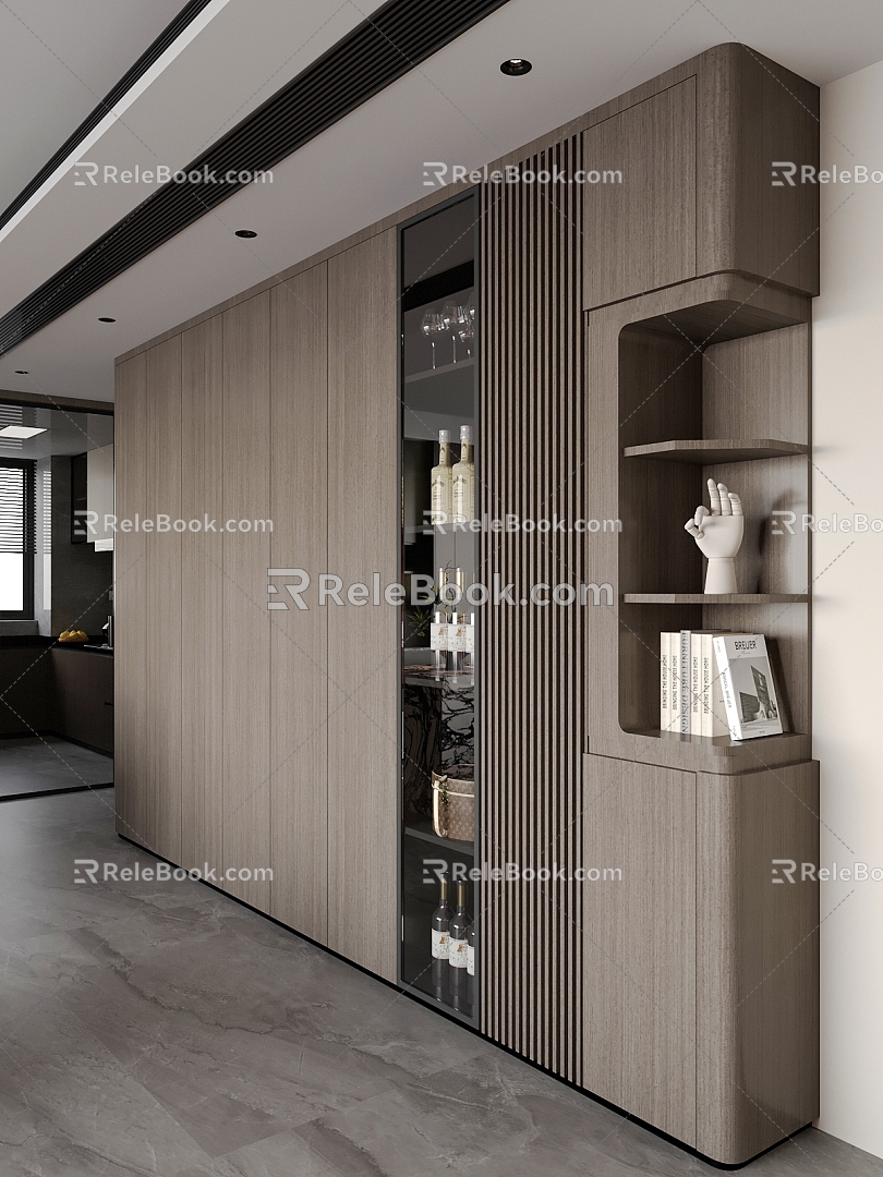 Modern Wine Cabinet 3d model