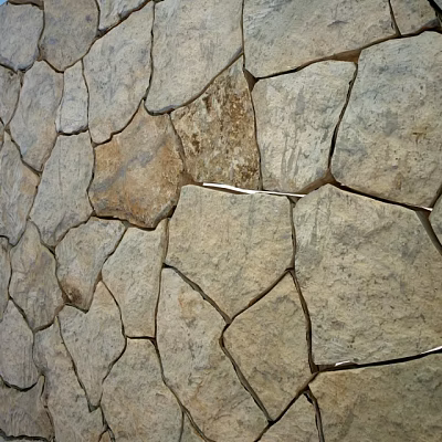 Natural Stone Wall with Irregular Shaped Tiles and Varied Gray Brown Tones Rustic Textured Surface 3d model