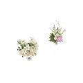 Elegant Glass Vases With White And Pink Flower Arrangements For Home Decor
