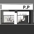 P P Fuzhuang Clothing Store Modern Exterior With Window Clothes Display And Customers