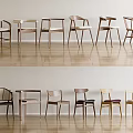 Different Style Leisure Chairs With Wooden Frames And Multiple Colors In Indoor