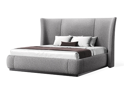 Modern Simple Double Bed Double Bed Simple Bedroom Bed model