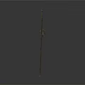 Pair Of Black Metal Decorative Brackets With Spiked Top And Curved Arm Design