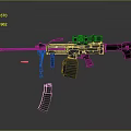 Tactical Military Rifle With Sniper Scope Magazine Barrel And Bullet