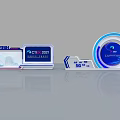 2021 5G Technology Exhibition Booth With Digital Screens And Logos