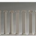 European Roman Column Carved Roman Column 3d model