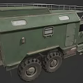 Military Green Off Road Camper Vehicle with Roof Platform Windows and Large Tires