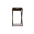 Simple Wooden Side Table With X Shaped Legs And Square Top Design