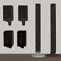 Modern Sleek Home Speakers With Floor Standing Wall Mounted Wooden And Black Designs