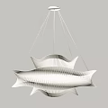 White Modern Chandelier with Layered Petal Design for Minimalist Interior Soft Illumination