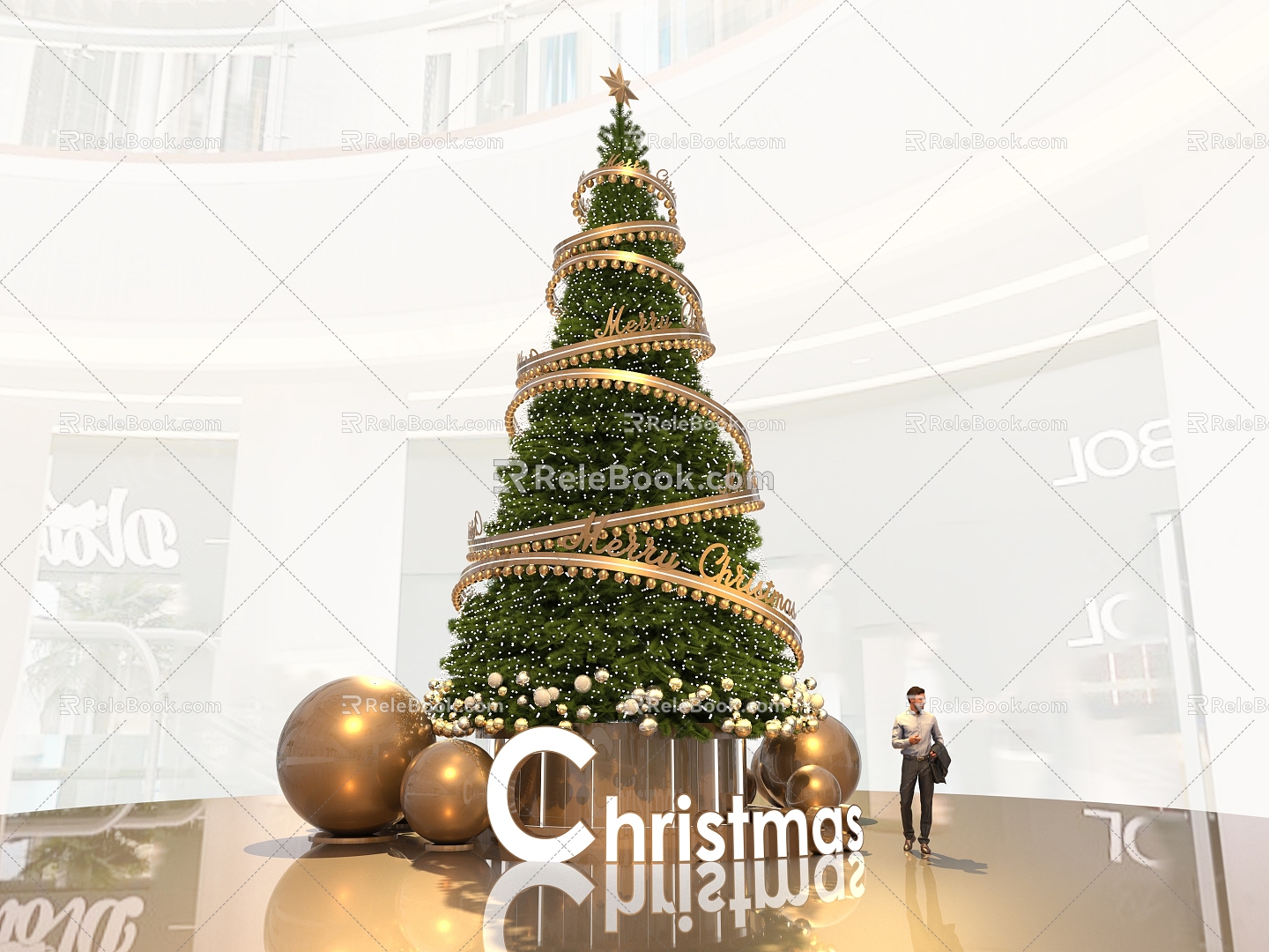 Giant Christmas Tree Christmas Beauty Luxury Christmas 3d model