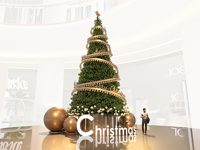 Giant Christmas Tree Christmas Beauty Luxury Christmas 3d model