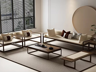 New Chinese Sofa Combination New Chinese Sofa 3d model