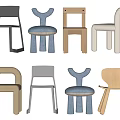 Modern Children's Chairs With Various Designs Wooden Frames And Soft Seats For Kids