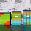 Modern Express Cabinet Locker Take Container Storage Cabinet Honeycomb Smart Cabinet 3d model