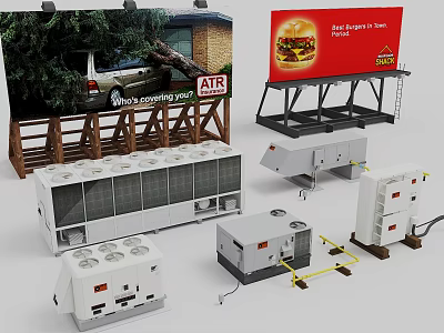 Electronic Appliances For Outdoor Billboard Lighting Systems Control Units And Power Supplies 3d model