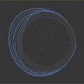 Blue Filament Wrapped On Gray Spool For 3D Printing Daily Supplies