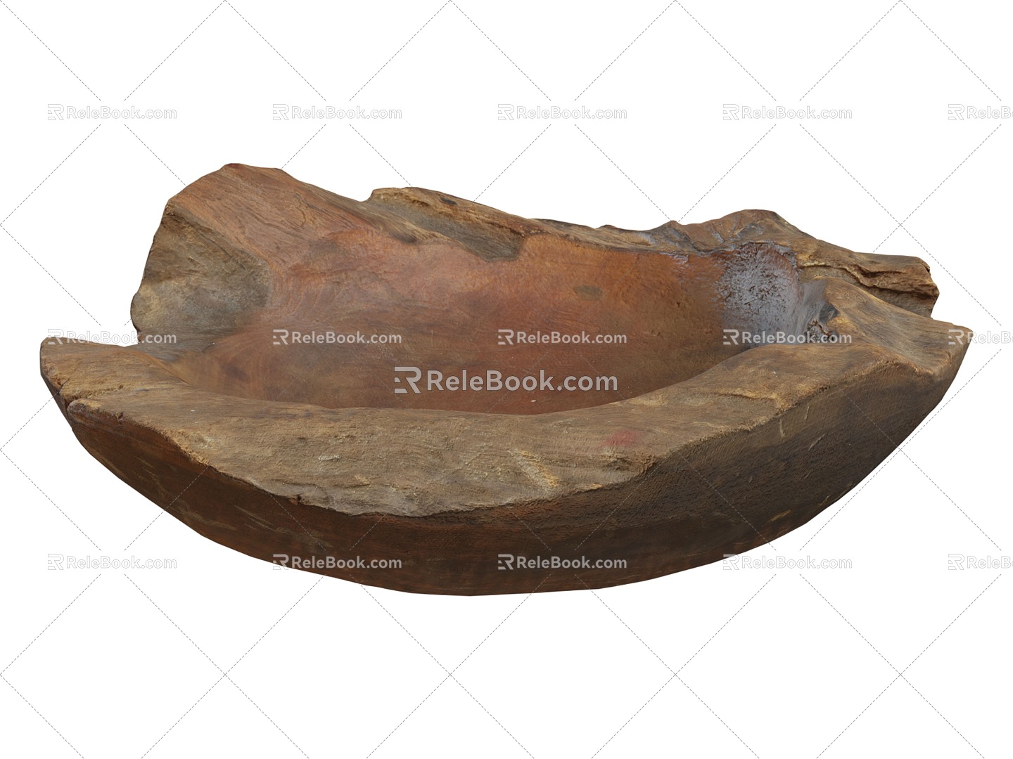 Wooden bowl broken bowl 3d model