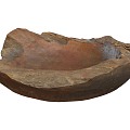 Wooden bowl broken bowl 3d model