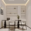 Modern Elegant Beauty Salon Reception Interior With Product Display Shelves And Cozy Lounge Area