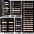 Modern Kitchen Wine Coolers With Glass Doors And LED Lighting For Wine Storage