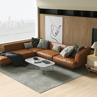 modern corner sofa 3d model