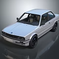Silver Classic Sedan With Sleek Body Design Black Alloy Wheels And Grey Background Reflection