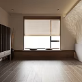 Modern Piano Room Interior Design With Wooden Flooring Roller Blinds And Bright Natural Light