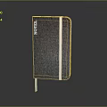 Fashion Accessory Brown Notebook With White Stripe And Bookmark String