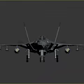 Gray Fighter Jet Model With Open Cockpit And Weapon Attachments Under Wings 3d model