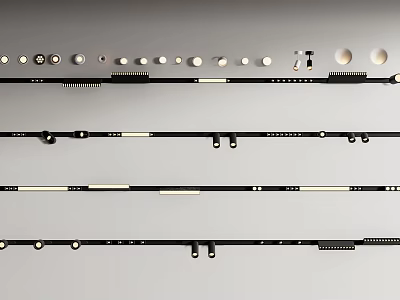 Various Downlights and Spotlights in Multiple Styles with Different Designs and Sizes 3d model