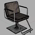 Modern Beige Upholstered Office Chair With Sleek Metal Frame And Square Base Design