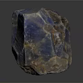 Blue Purple Irregular Stone With Natural Texture And Cracks On Dark Background