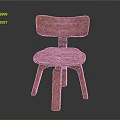 Unique Wooden Leisure Chair With Curved Backrest And Artistic Sturdy Legs Design