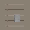 Modern Multiple Brown Bathroom Towel Racks With White Towel On Beige Wall