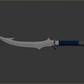 Ornate Weapon Sword Featuring Shiny Blade Blue Handle And Metal Accents