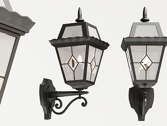 Industrial LOFT wall lamp wrought iron wall lamp 3d model