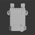 White Robot Character With Antenna Large Eyes And Mechanical Arms Standing On Dark Background