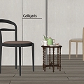 Dining Chair Single Chair Leisure Chair 3d model