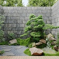 Garden Courtyard View 3d model