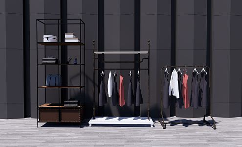 Industrial LOFT Hanger Rack 3d model