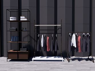 Industrial LOFT Hanger Rack 3d model