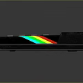 Sleek Modern Computer Keyboard With Colorful Rainbow Light Strip And Backlit Keys 3d model