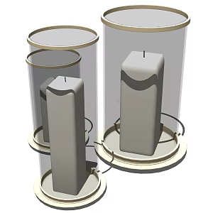 Modern Candle Toiletries 3d model