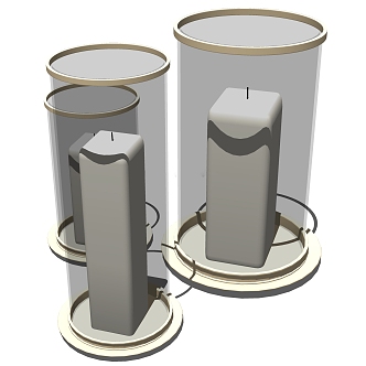 Modern Candle Toiletries 3d model