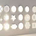 Modern Decorative Ceiling Lights With Clover Moon Star Flower Shapes 3d model