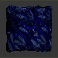 Shiny Blue Decorative Cylinder With Unique Textured Wavy Surface Design
