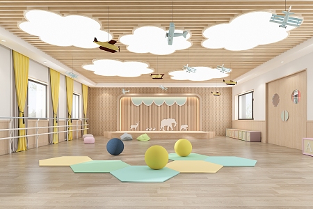 Modern Kindergarten Classroom 3d model